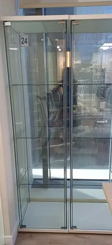 Tall Glass Display Cabinet with Shelves