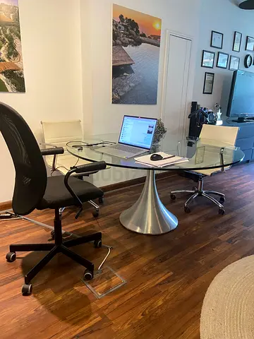 conference table with a pedestal base