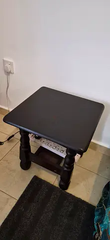 Pair of Wooden black  2 tier side table