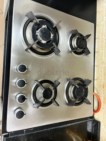 Built-in 4-Burner Stainless Steel Gas Hob - Good Working Condition