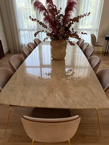 Marble-Top Dining Table - Seats 12