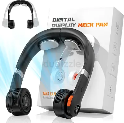 3168 - WEKUBA Portable Neck Fan,Twistable, 5 Speeds Adjustable with LED Diaplay,Face, Neck and Chest