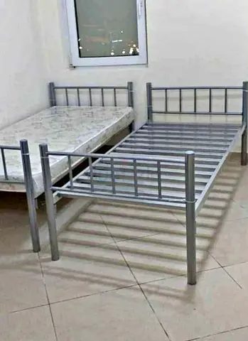 New Metal Single Bed Silver – Perfect for Home  Staff