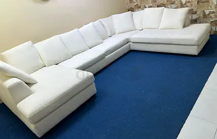 Great condition the one brand Ushape white color sofa
