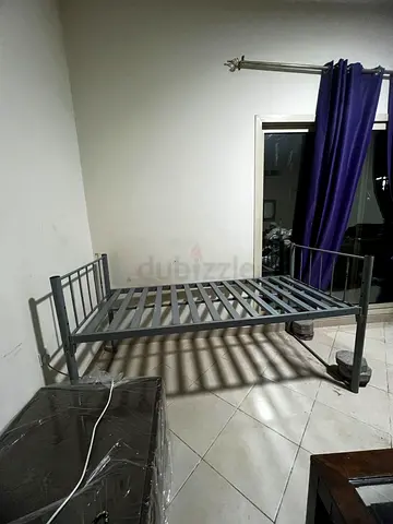 Single Metal Bed Frame - Grey, Good Condition