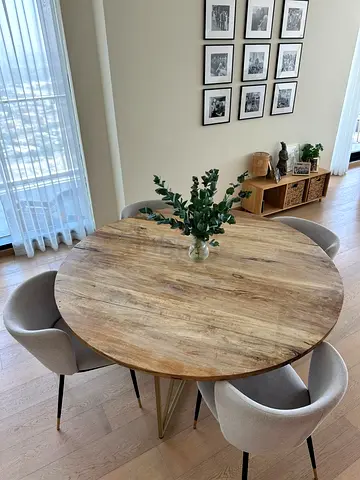 Dining table and chairs