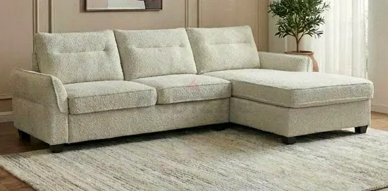 L SHAPE 3 SEATER SOFA REVERSIBLE CORNER FABRIC FROM DANBUE - 1499