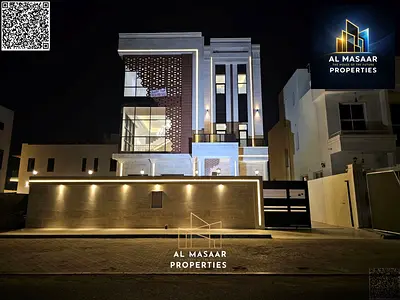 Villa for sale in Al Alia area of ​​Ajman with modern designs and elegant personal finishes, with a private pool and spaces for families, in a disting