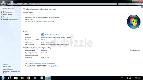 Laptop HP core i3 — 500GB