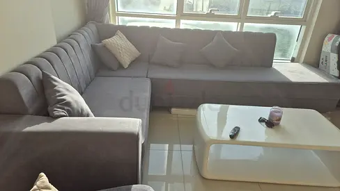 Light Grey L-Shaped Corner- Good Condition