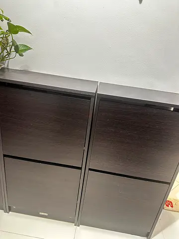 IKEA high quality black wooden shoe rack