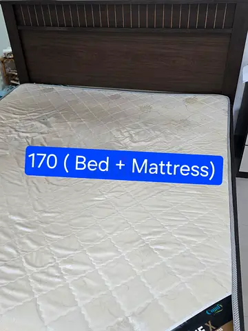 Queen Size Bed + Mattress – AED 170 (Urgent Sale)