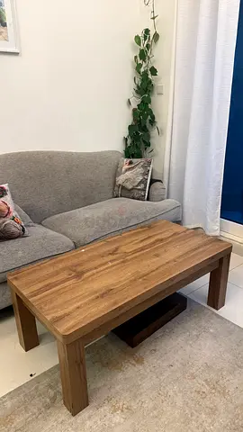 Solid Wood Coffee Table - Natural Finish, Good Condition
