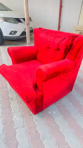 Red Velvet Single Armchair - Comfortable Lounge Chair