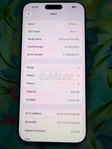 i phone 16 pm 256 gb nechral colar