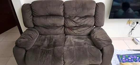 Sofa 2 Seater rickliner set at only 10 dhs