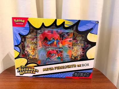 Pokémon TCG Mega Feraligatr ex Box – Ascended Heroes (Sealed)