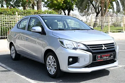 0% DP - ORIGINAL PAINT - MITSUBISHI ATTRAGE 2022 - LOW MILEAGE - GCC