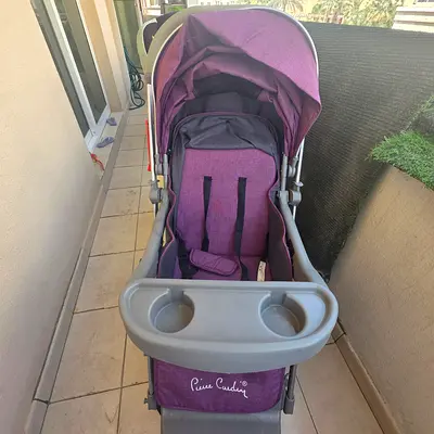 Pierre Cardin purple baby stroller - used, good condition