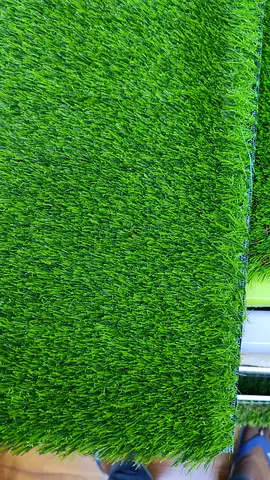 Used Artificial Grass Turf Roll - Bright Green, Good Condition