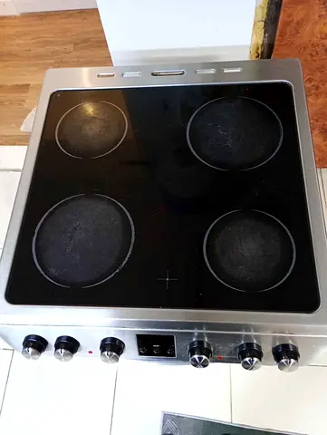 Hoover 4 Burner Ceramic Electric Cooker 60 x 60cm, Stainless Steel Freestanding Gas Range with Oven