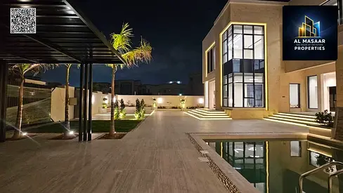 تملك فيلا فاخرة بالياسمين عجمان | 6 غرف ماستر مساحة الارض 6200 قدم بمسبح راقي ومصعد و الكهرباء و الماء و المكييفات تملك حر لجميع الجنسيات