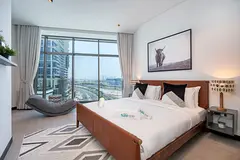 2BR Apartment | Side Burj Khalifa View | Work Desk | Steam &amp; Sauna | All Bills Included