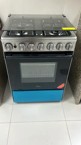 Midea 60cm Freestanding Gas Cooker with Oven - Stainless Steel (Like New)