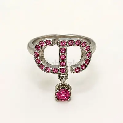 Dior Pink Crystal CD Ring
