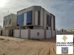 Corner villa for rent, brand new in Al Yasmeen, modern design, 4 master bedrooms, prime location beh