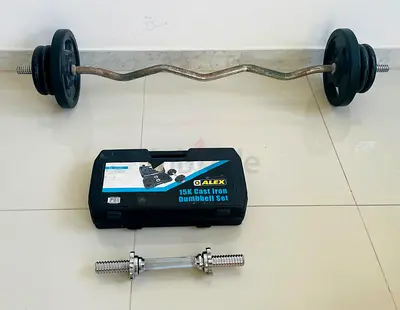 Curl dumbbell with weight set