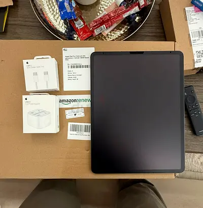 Apple iPad Pro 12.9 inch with USB-C Charger and Cable - From amazon (not used)