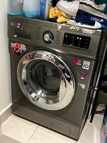 LG 2in1 Front Loading Washing Machine 8kg With Dryer 5kg F4J3TMG5P Silver , DELIVERY + WARRANTY