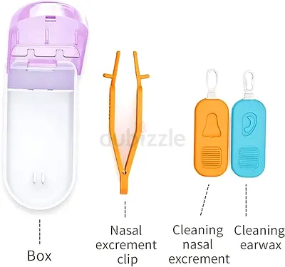 Manual Baby Nasal Aspirator Kit with Earwax  Nasal Cleaning Tools