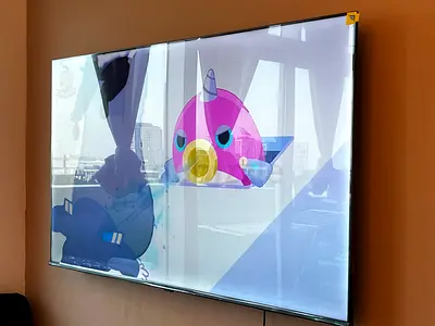 65 wall-mounted QLED TV (Hisense) with slim bezel (almost new). Price negotiable.