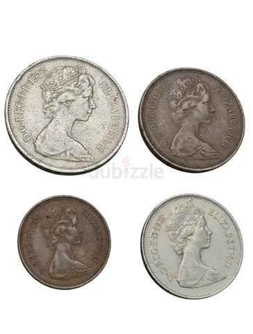England UK Queen Elizabeth II 1st head portrait coin collection