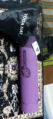 Used Purple SportsPlus Yoga Mat with Carry Bag - Good Condition