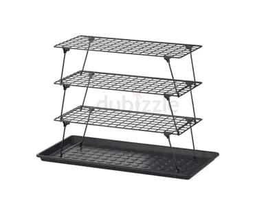 5 tier Black Metal Shoe Rack with Drip Tray