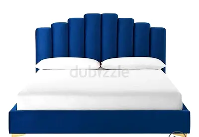 Velvet upholestry luxury bed frame- Green colour without mattress and bedroom cupboards for sale