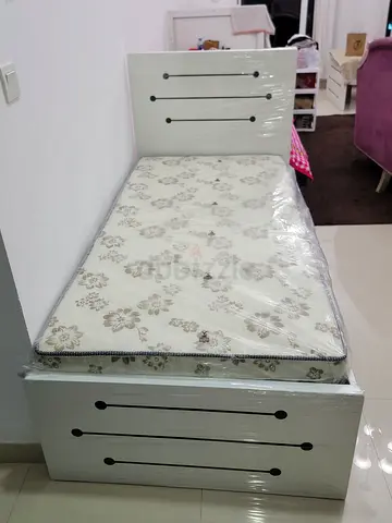 Brand new mdf single bed with medical mattress available.