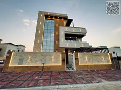 Luxury villa located opposite a mosque featuring an elegant design across three levels ground first