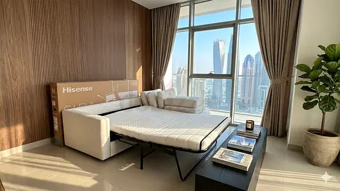 Ikea vimle L shape sofa bed with mattress