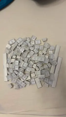 Original SteelSeries White PBT DoubleShot Pudding keyboard keycaps for any layout