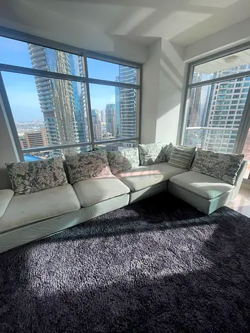 Two piece L shaped modern sofa