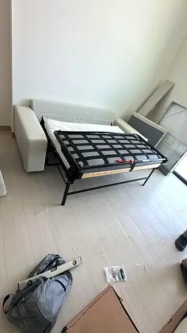 Ikea vimle two Seater Sofa bed BeiLight grey fabric 3-seater sofa with pull-out bed (good condition)