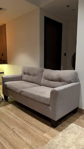 Light grey 2-seater fabric sofa in a great condition