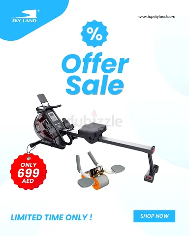 Rowing Machine + Ab Roller Combo – Full Home Gym Deal