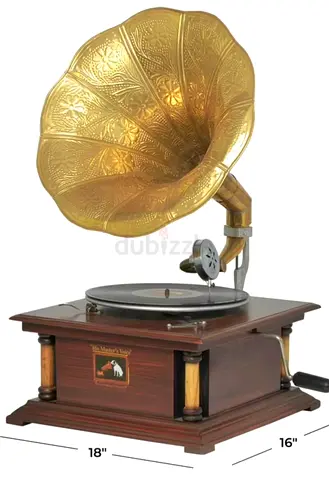 Beautiful vintage style working gramophone with free cd record for sale