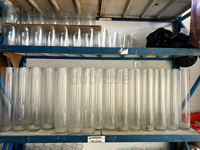 Set of Tall Clear Glass Cylinders / Vases - Multiple Pieces