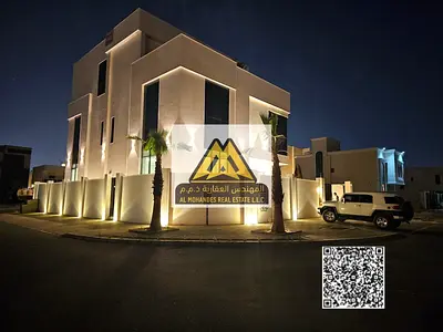 A luxurious villa is for sale in Al Zahia, Ajman. Built by the owner directly, it boasts a prime corner location on two streets, making it ideal for u